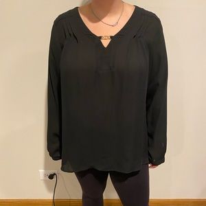Black classic blouse